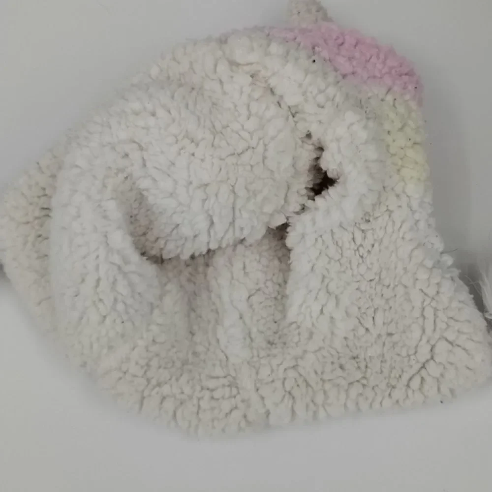 Unicorn Fleece Hat for Kids - Pink and White
